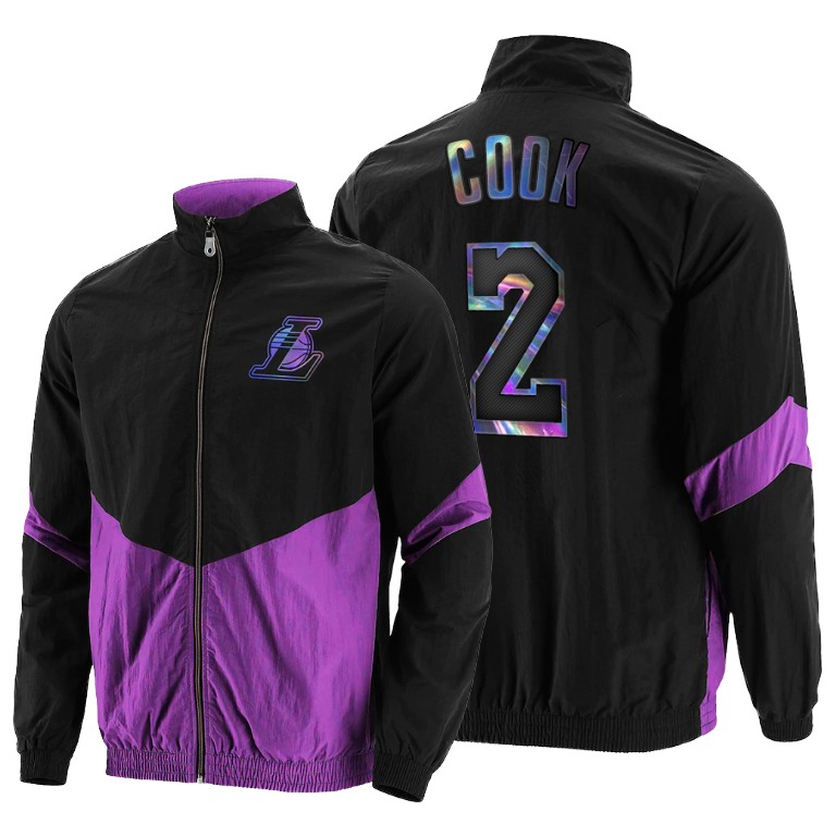 Men's Los Angeles Lakers Quinn Cook #2 NBA Diffusion Full-Zip Purple Basketball Hoodie GSL3283KP